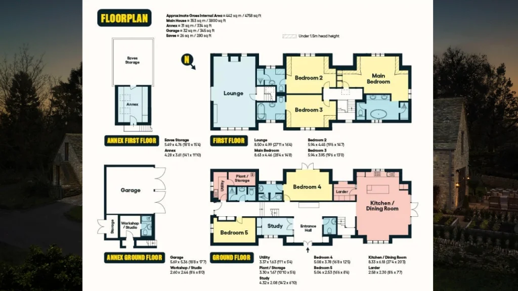omaze cotswolds house floorplan